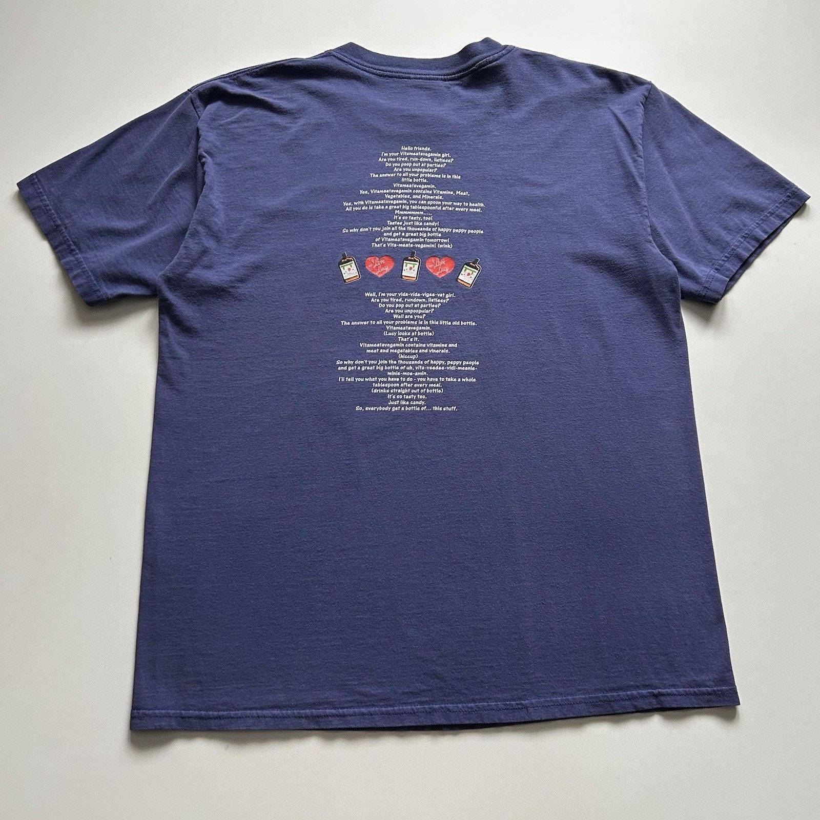Gildan Vintage I Love Lucy Vitameataveganin T Shirt Large Y2K Retro Size US L / EU 52-54 / 3 - 3 Thumbnail