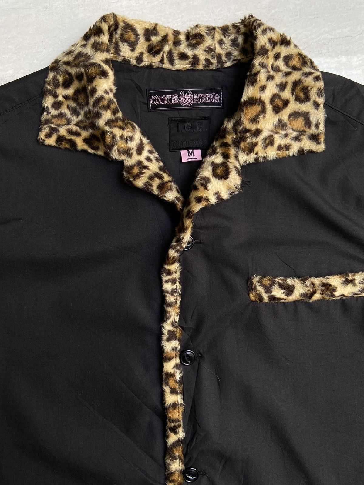 Designer I.C.E COUNTER ACTION Black Shirt Leopard Printed Size US L / EU 52-54 / 3 - 4 Thumbnail