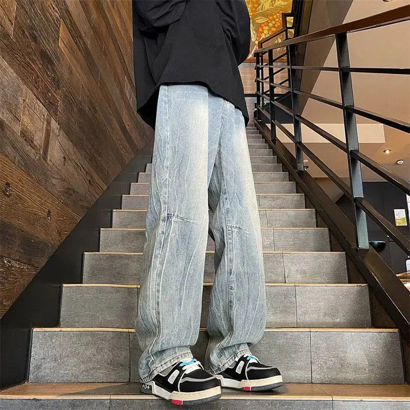 Japanese Brand Retro casual straight leg wide leg jeans Size US 32 / EU 48 - 1 Thumbnail