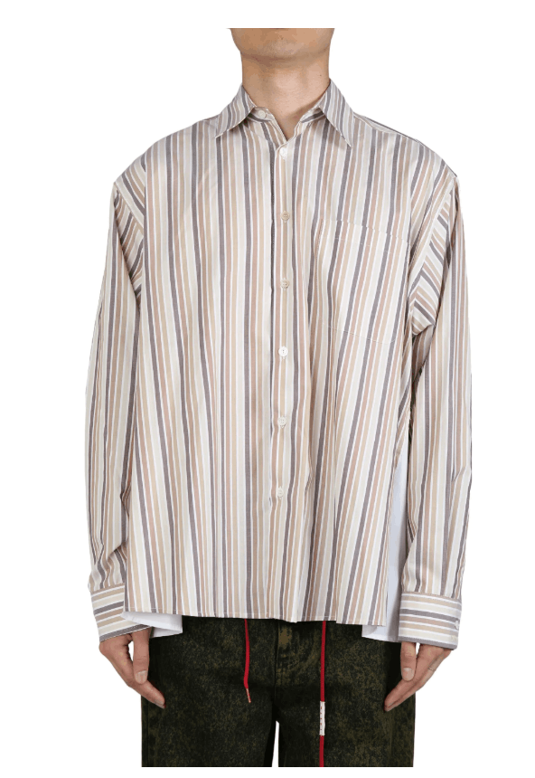 Marni BNWT AW24 MARNI STRIPED POPLIN NOMAD SHIRT 52 Size US L / EU 52-54 / 3 - 1 Thumbnail