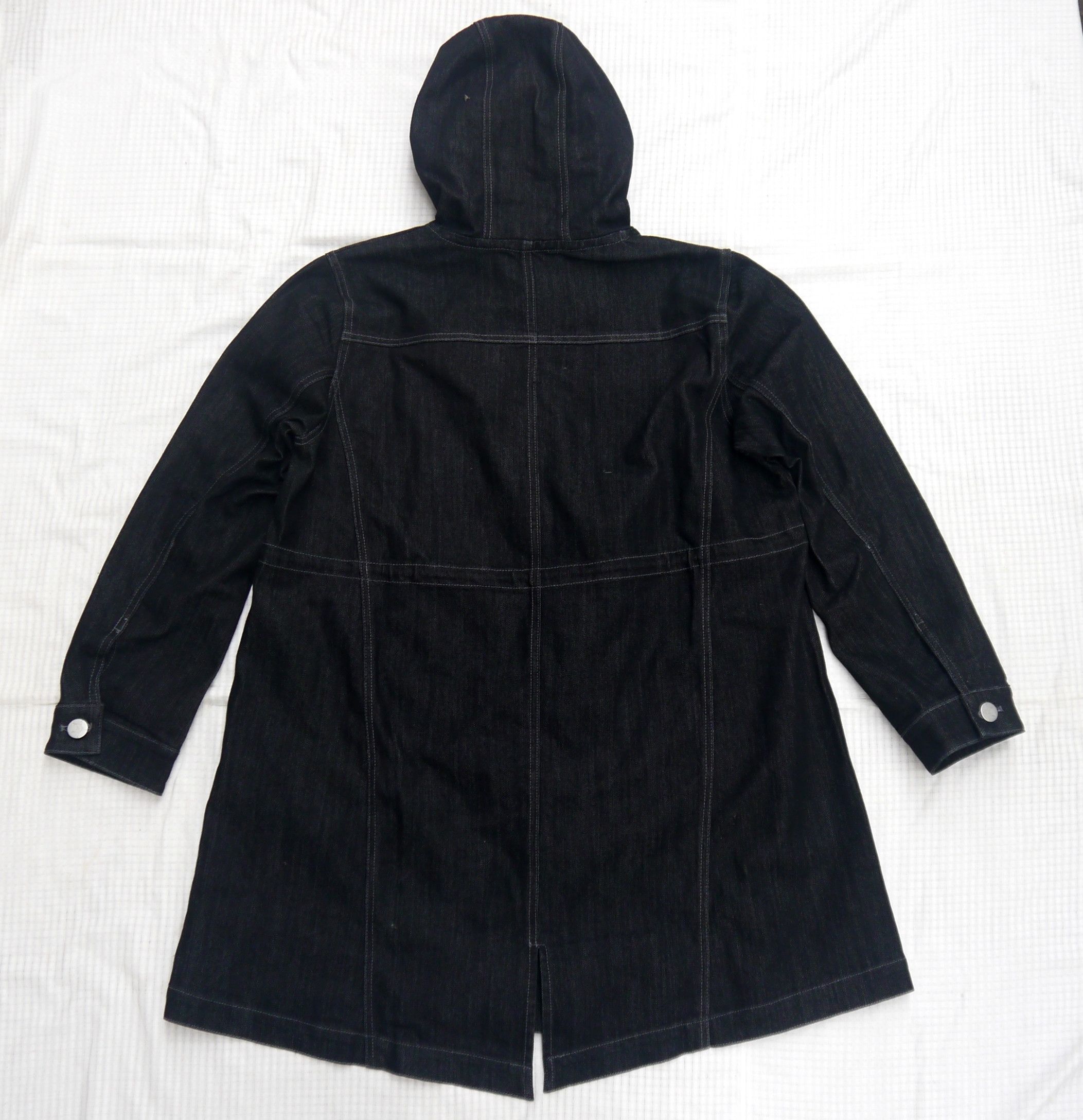 Japanese Brand (J775) Denimus Japan Black Stretch Denim Hood Women Coat XL Size XL / US 12-14 / IT 48-50 - 15 Thumbnail
