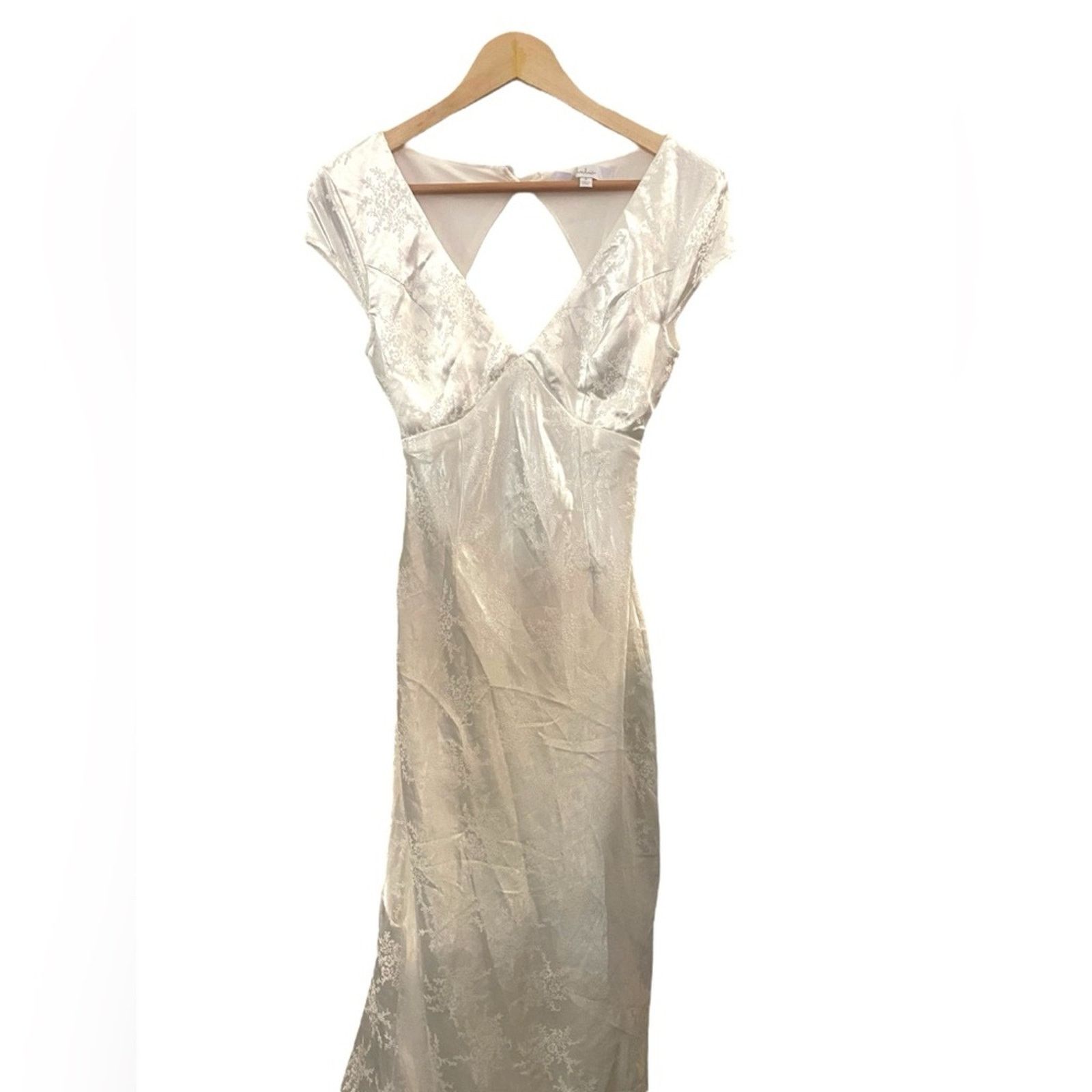 Other Loveliest Dream Satin Jacquard Backless Mermaid Maxi Dress S Size S / US 4 / IT 40 - 4 Thumbnail