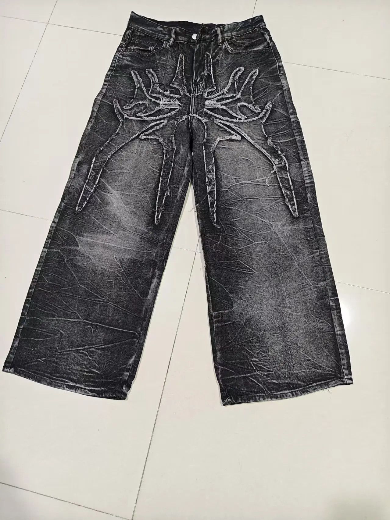 Japanese Brand × Vintage Gothic Retro Oversized Baggy Jeans Size US 32 / EU 48 - 1 Thumbnail