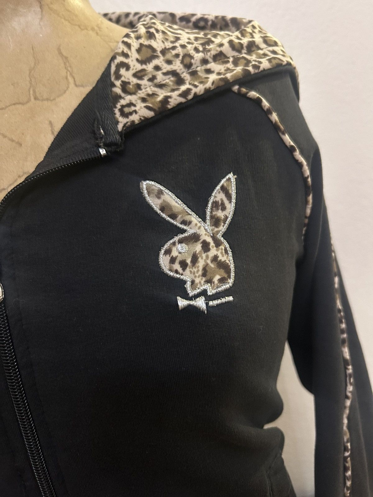 Playboy Vintage 90s/2000s Playboy Leopard Print Zip Up Size M / US 6-8 / IT 42-44 - 6 Thumbnail