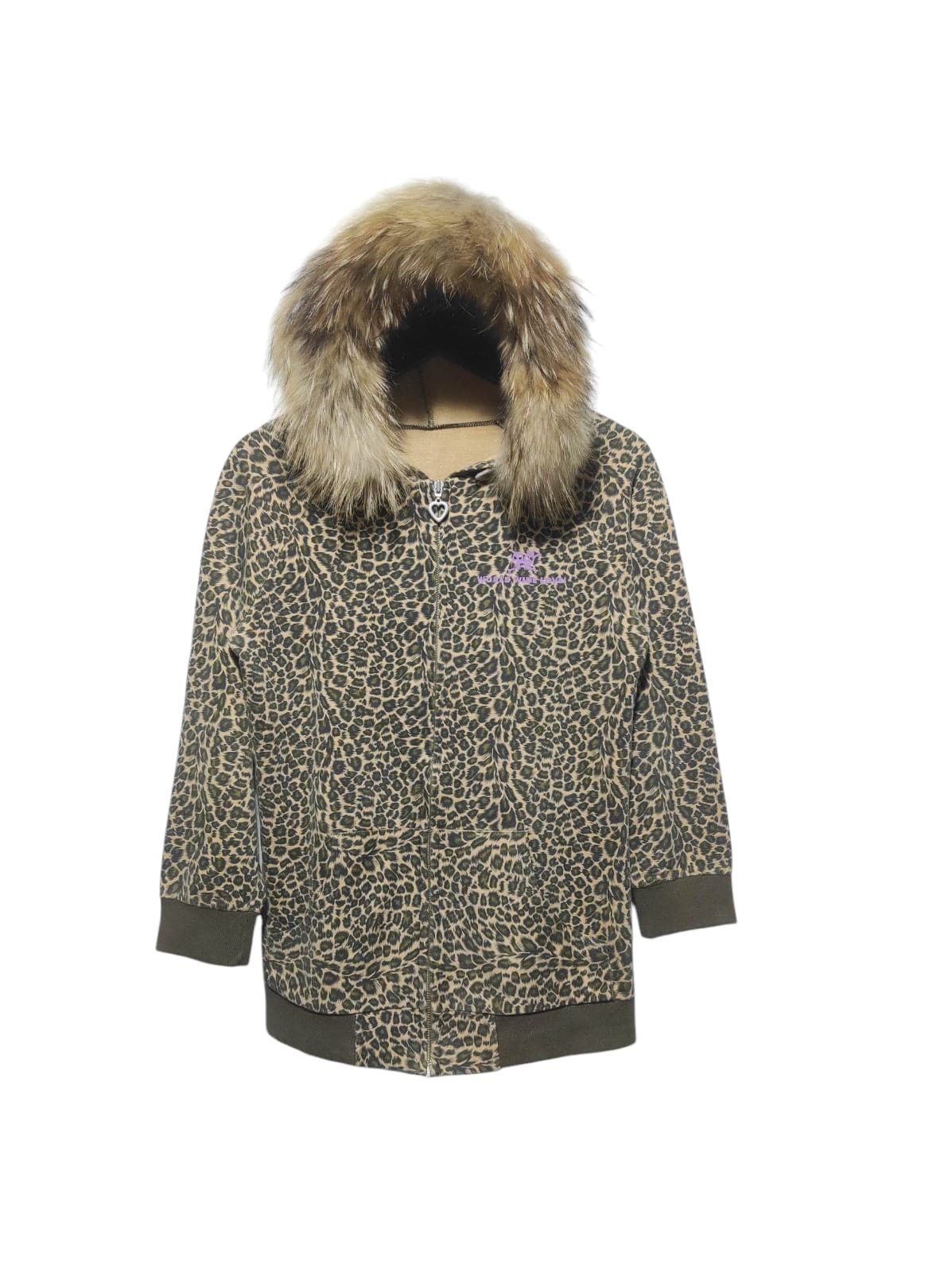 Hysteric Glamour World Wide Love Leopard Fur Hoodie IfSixWasNine LGB style Size S / US 4 / IT 40 - 1 Thumbnail