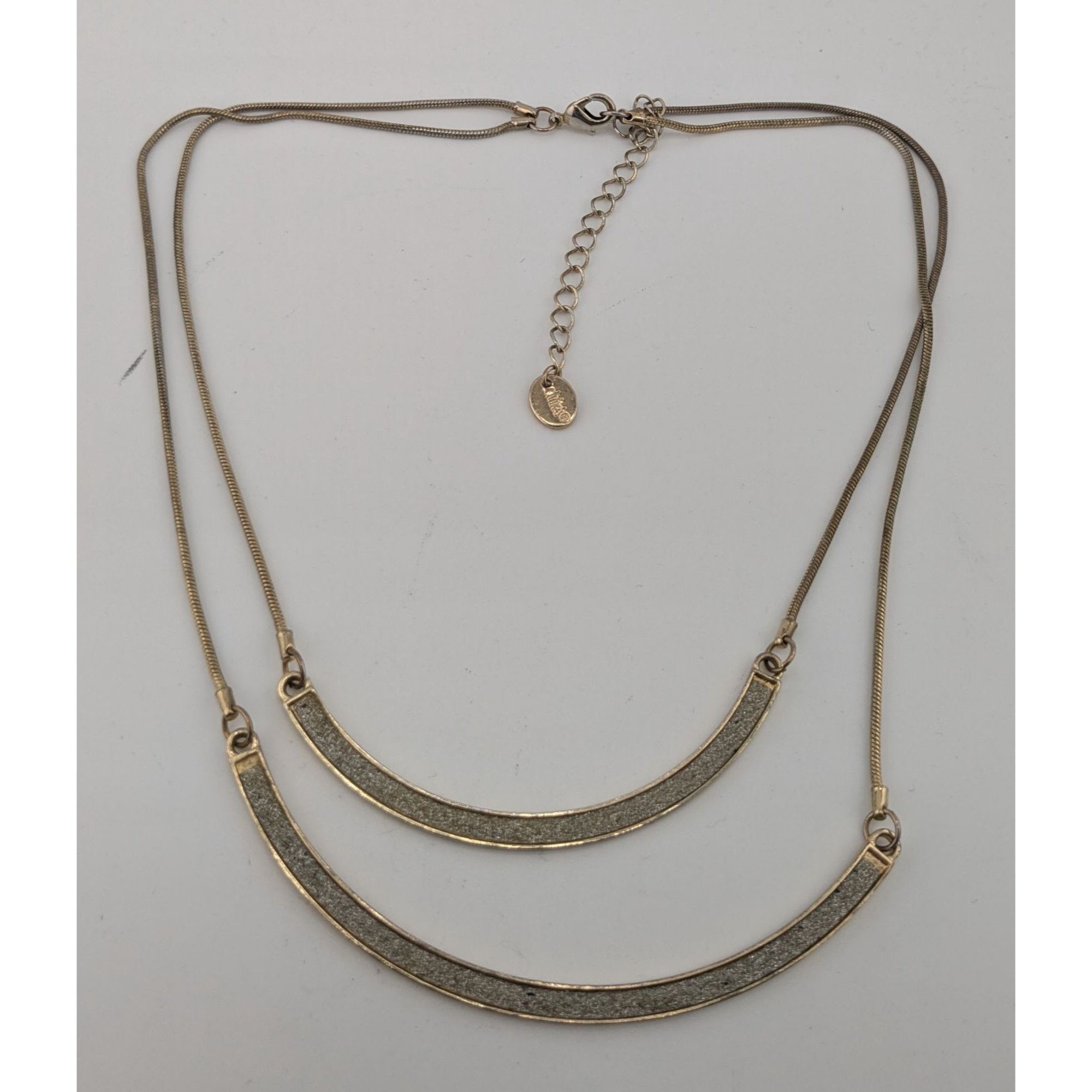 Other Claires Double Layer Glitter Crescent Necklace Size ONE SIZE - 6 Thumbnail