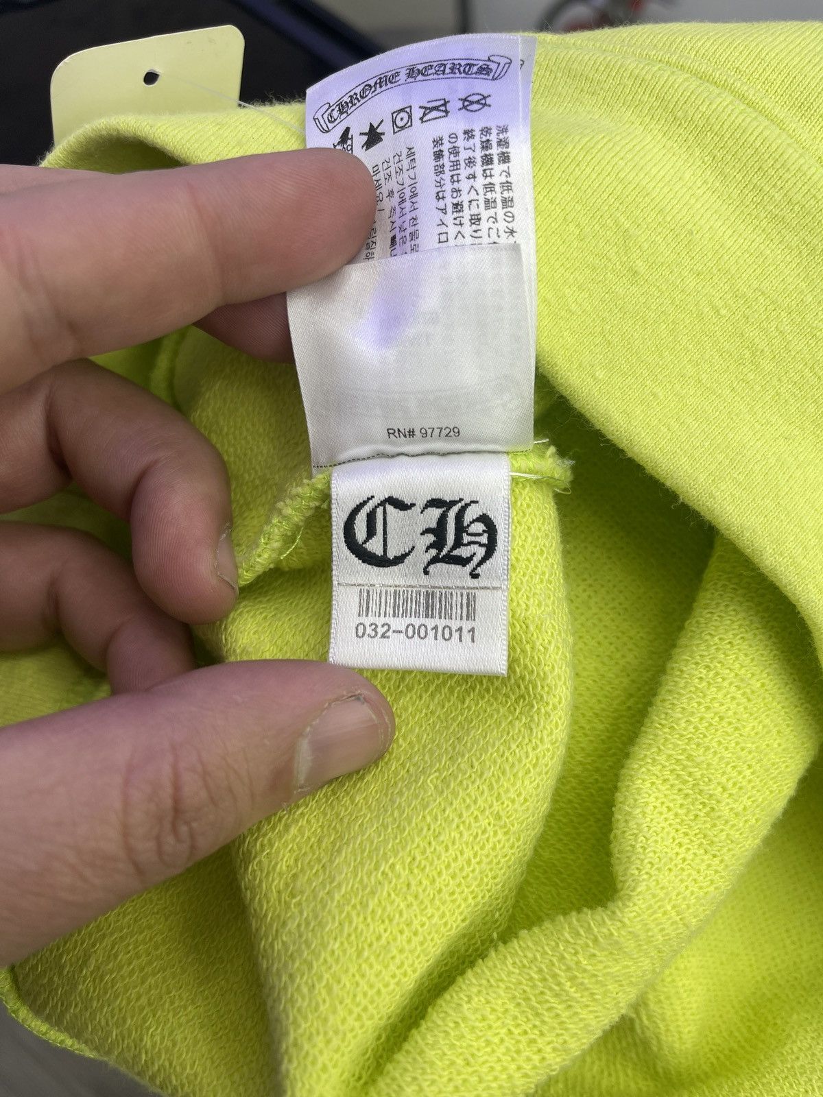 Chrome Hearts Chrome Hearts Link (lime) Hoodie Size US S / EU 44-46 / 1 - 7 Thumbnail