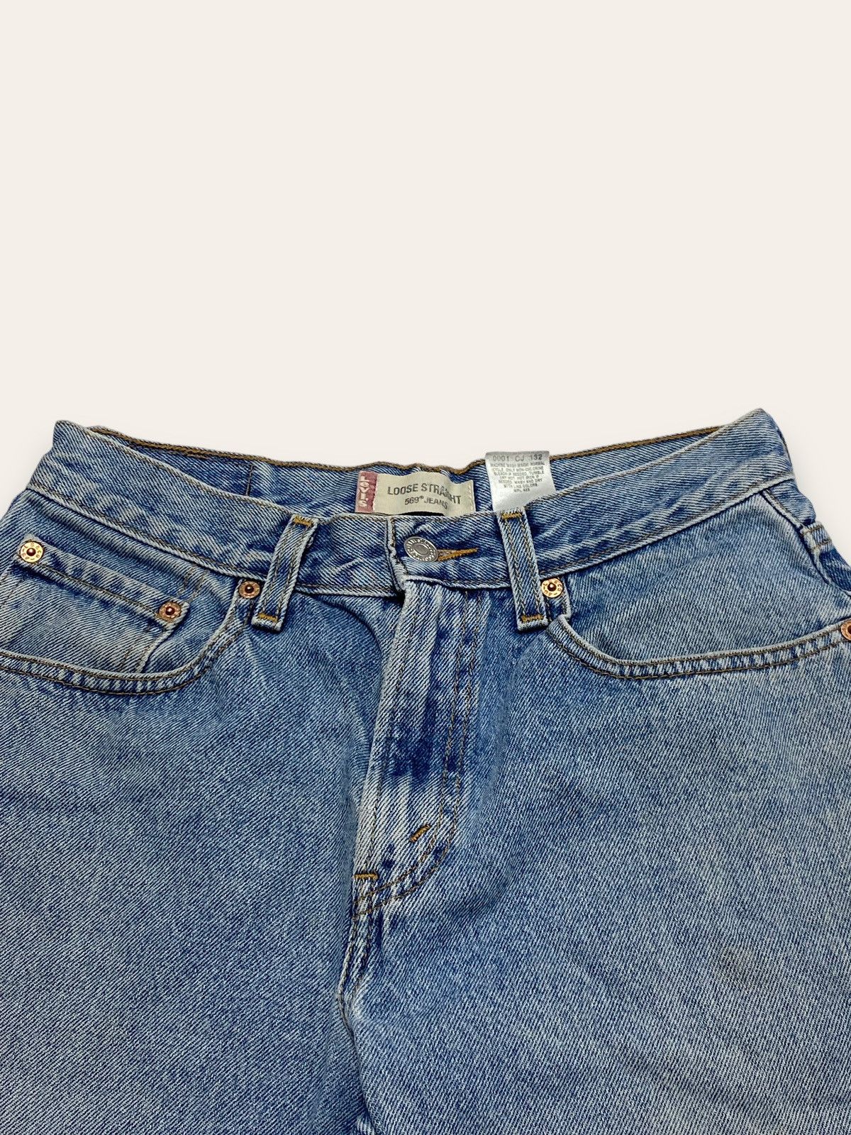 Jean Vintage LEVI'S Light Wash Blue Distressed Baggy Jeans Size US 28 / EU 44 - 4 Thumbnail