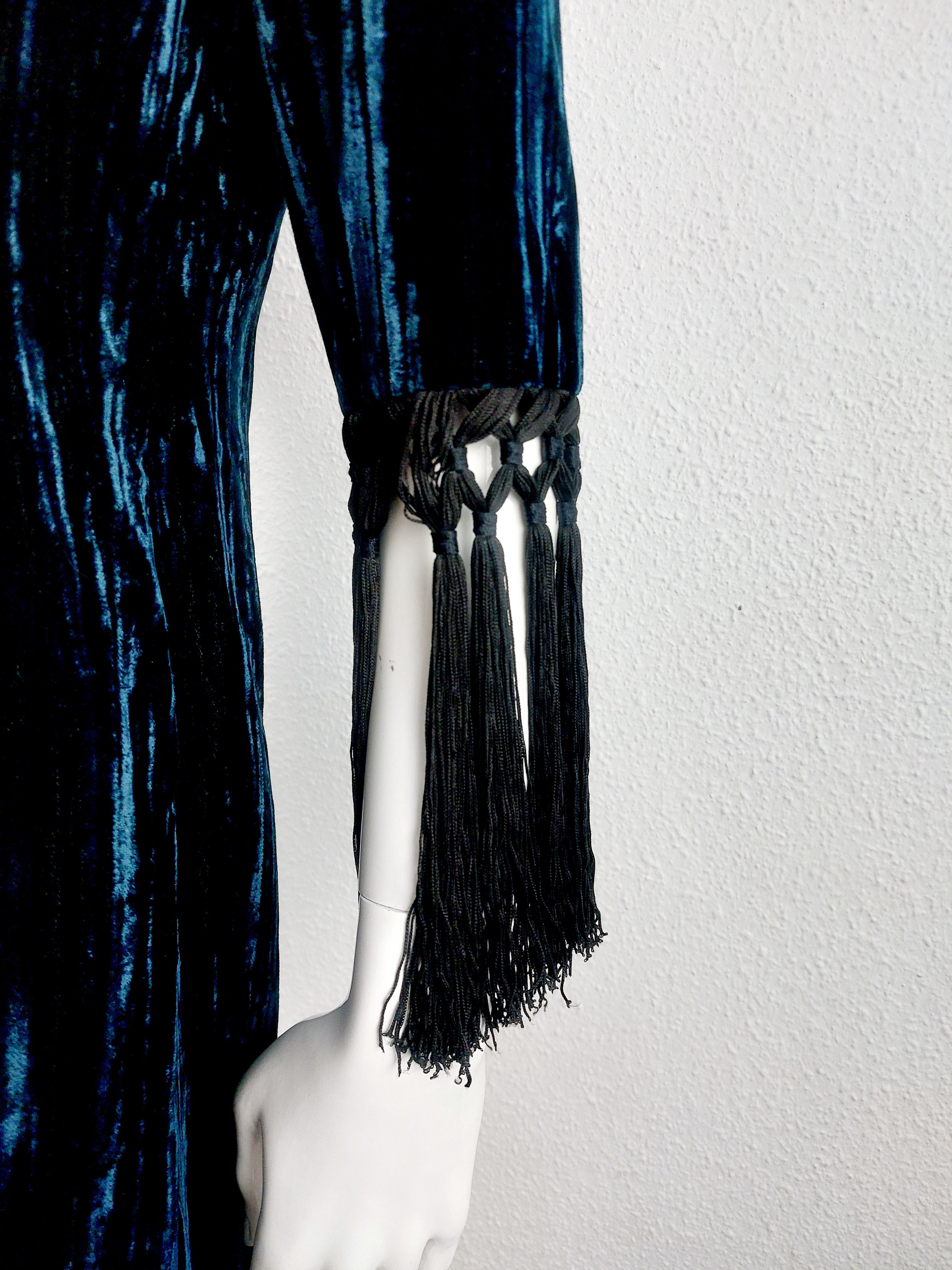 Yves Saint Laurent 1998 Runway Yves Saint Laurent Rive Gauche Finge Dress Size M / US 6-8 / IT 42-44 - 10 Thumbnail