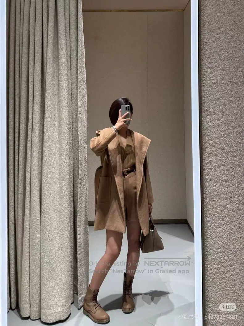 Max Mara Max Mara Camel Fleece Water Ripple Bathrobe Coat Size S / US 4 / IT 40 - 9 Thumbnail