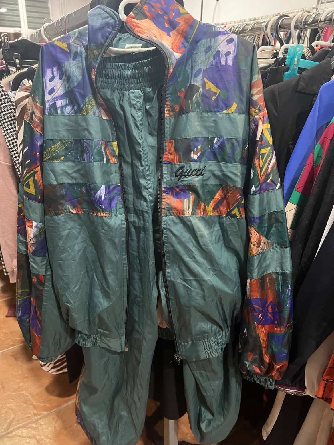 Vintage 80s Gucci Nylon TrackJacket Suit