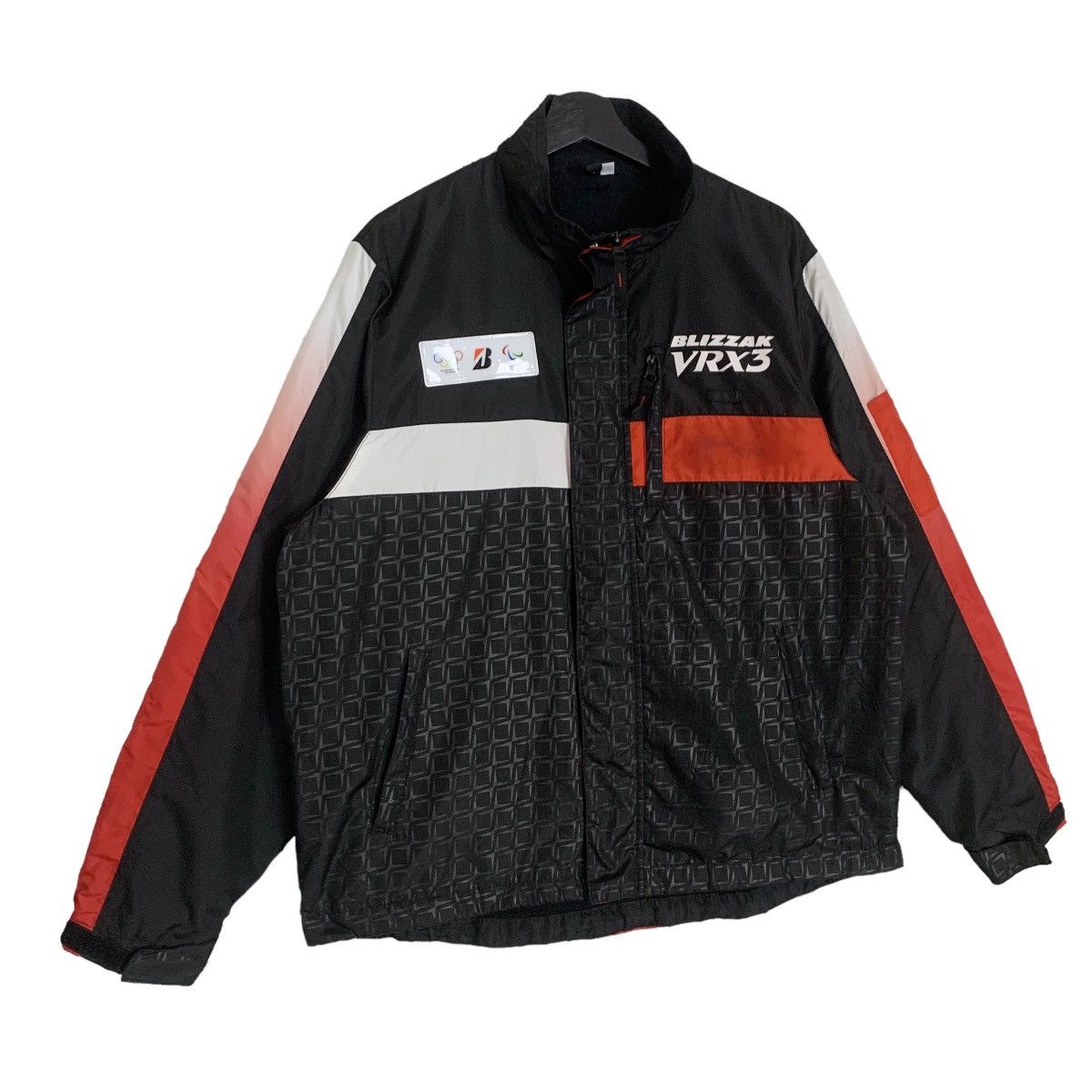 Japanese Brand × Vintage Vintage Blizzak Vrx3 Olympic Tire Partner Windbreaker Jacket Size US L / EU 52-54 / 3 - 3 Thumbnail