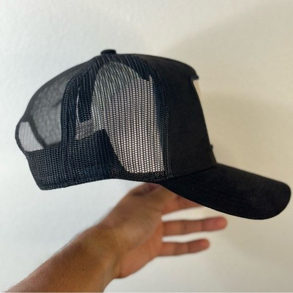 Designer NEW MEXICO SEAL BLACK SEUDE TRUCKER MESH CAP HAT Size ONE SIZE - 3 Thumbnail