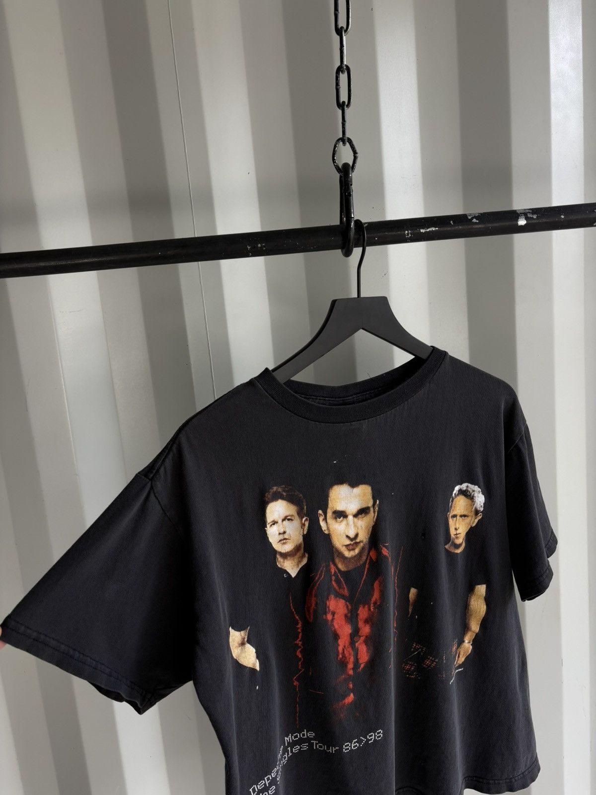 Band Tees Thrashed Depeche Mode Faded Distressed Shirt GRUNGE Boxy Size US M / EU 48-50 / 2 - 5 Thumbnail