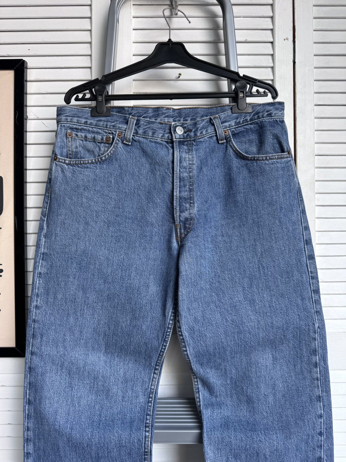Levi's Vintage Levis 501 Blue Denim Baggy Jeans Pants USA W36 L26 Size US 36 / EU 52 - 4 Thumbnail