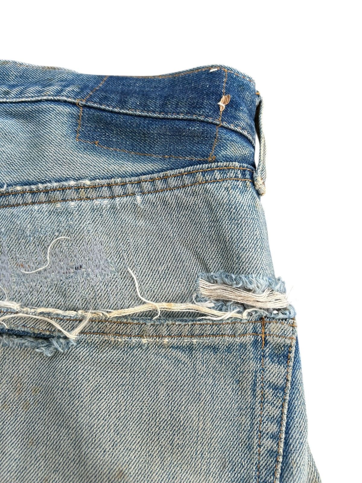 Levi's × Vintage 60s-70s THRASHED Levi's 6 Selvedge Vintage Denim Jeans Size US 32 / EU 48 - 14 Thumbnail