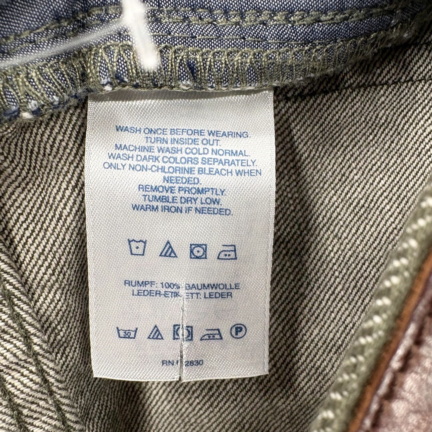 Lands' End Lands' End Traditional Fit Jeans Mens 33x34 Green Medium Wash Denim Straight NWT Size US 33 - 7 Thumbnail