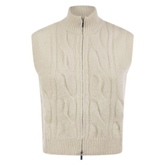 Peserico PESERICO Women Vests S99647F05 WHITE Size M / US 6-8 / IT 42-44 - 1 Thumbnail