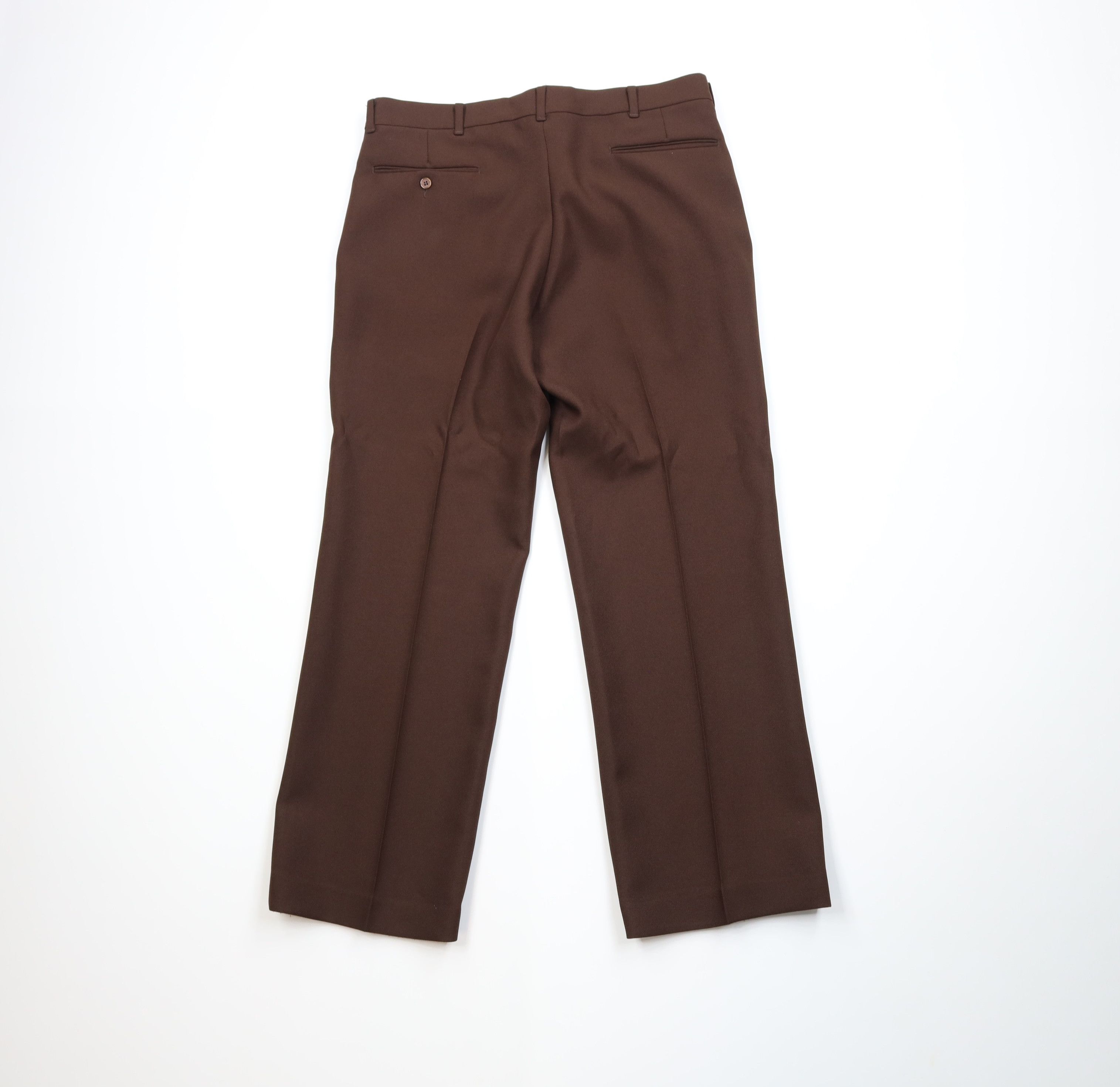 Vintage Vintage 70s Streetwear Wide Leg Chino Pants Brown USA Size US 34 / EU 50 - 8 Thumbnail