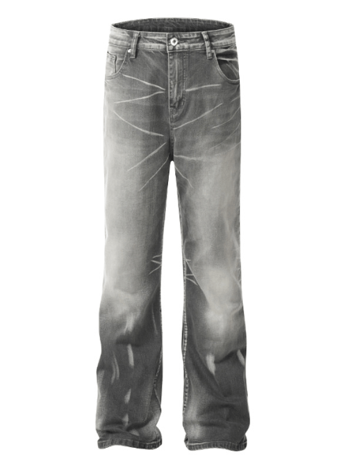 Japanese Brand × Jean Men's distressed washed American flared casual jeans Size US 32 / EU 48 - 5 Thumbnail