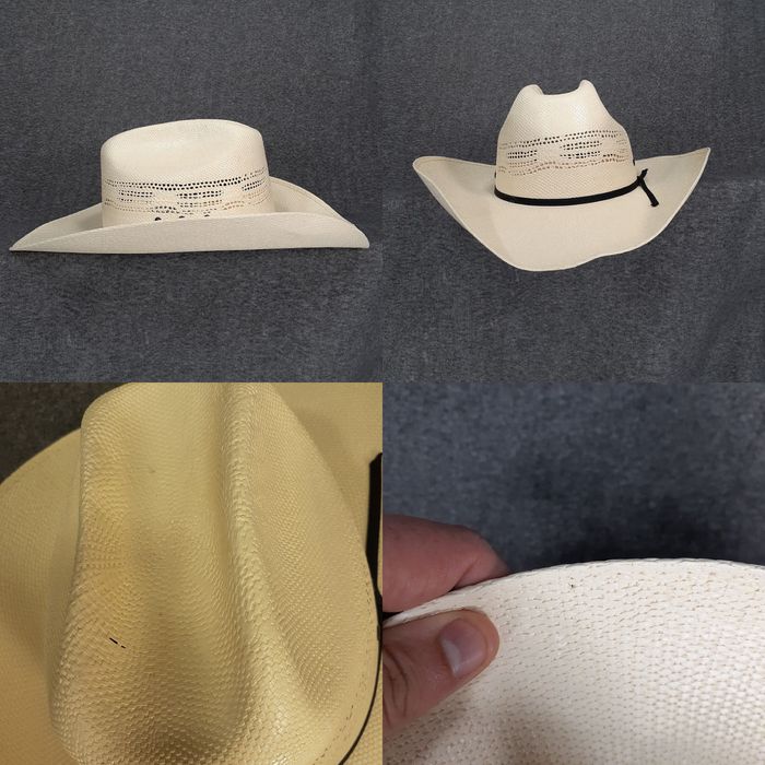 Vintage Cavender’s Genuine Bangora Cowboy Hat Ivory size 59 7 3/8 Grailed