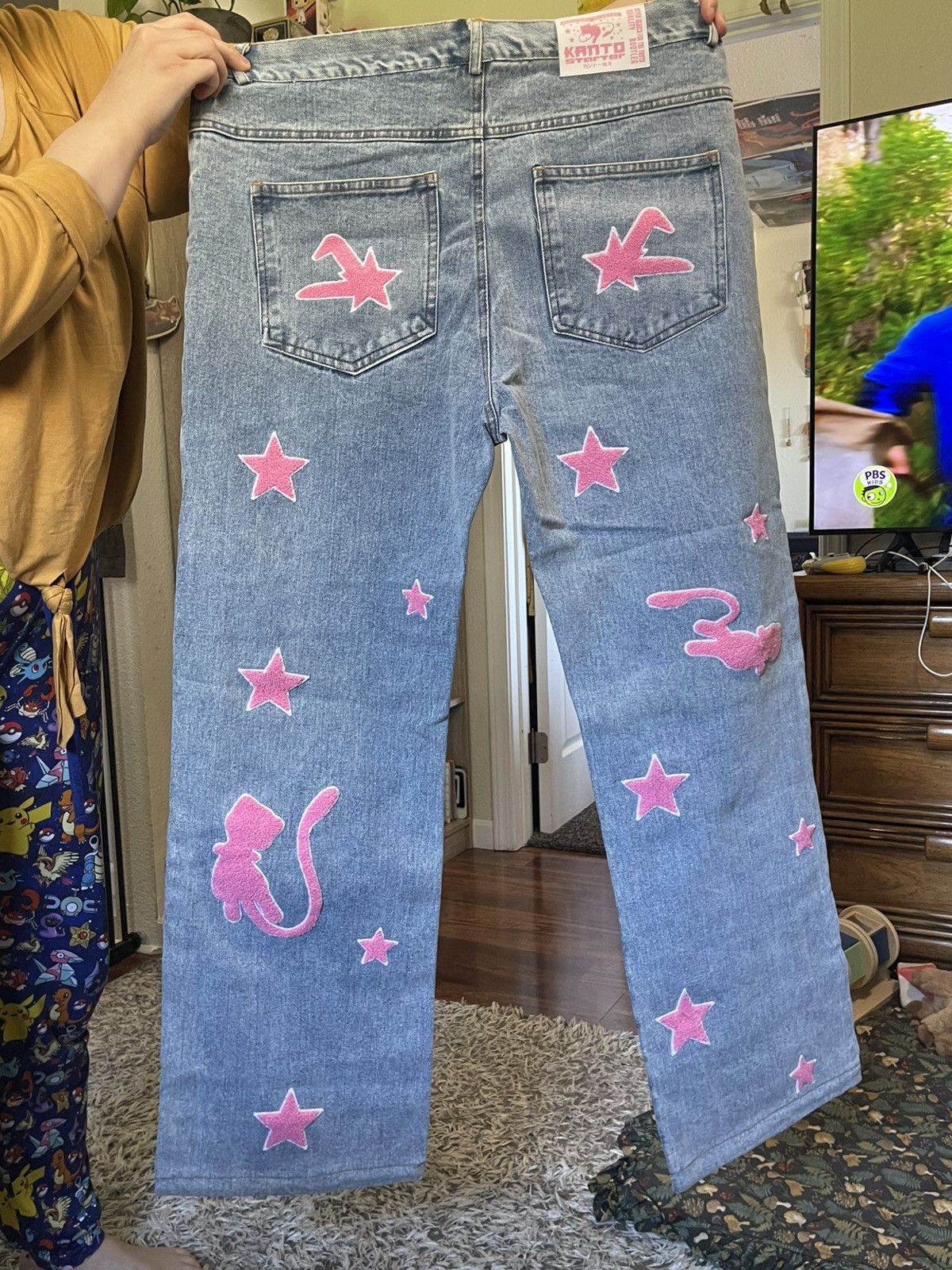 Kanto Starter × Pokemon Kanto starter RARE Mewtwo jeans XL Size US 34 / EU 50 - 2 Thumbnail
