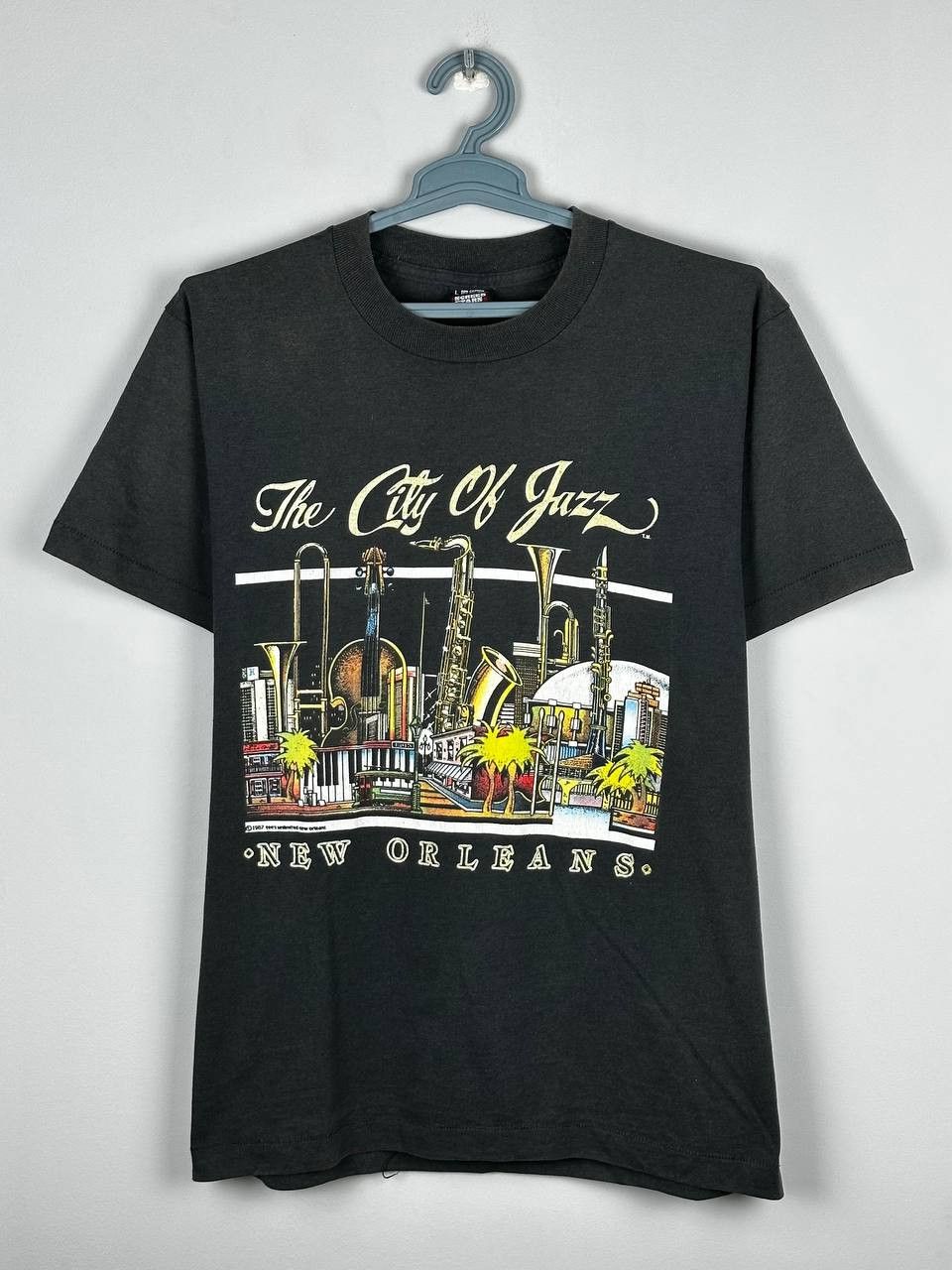 Band Tees Vintage 80s 1987 New Orlean The City of Jazz Tee Size US M / EU 48-50 / 2 - 1 Thumbnail