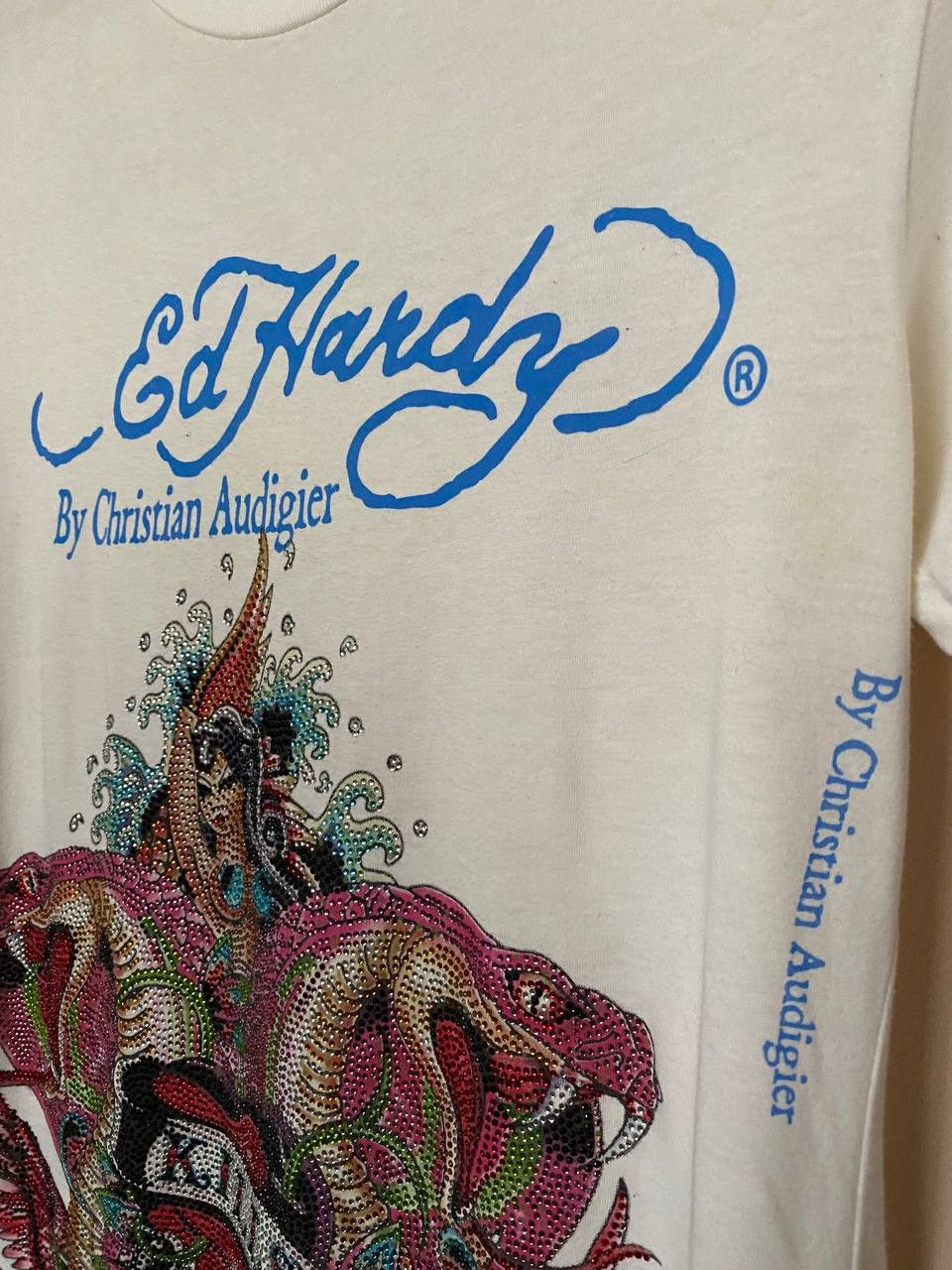 Ed Hardy Ed Hardy by Christian Audigier Love Kills Rhinestone T-Shirt Size US S / EU 44-46 / 1 - 3 Thumbnail