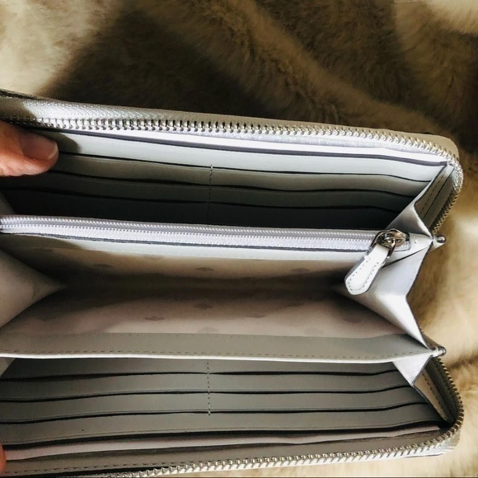 Kate Spade Kate Spade Silver Glitter Continental Zip Around Wallet NWT Size ONE SIZE - 5 Thumbnail