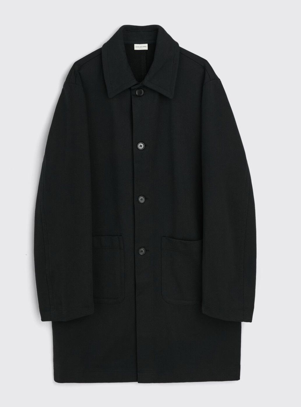 image of Dries Van Noten French Terry Coat in Black, Men's (Size Small)
