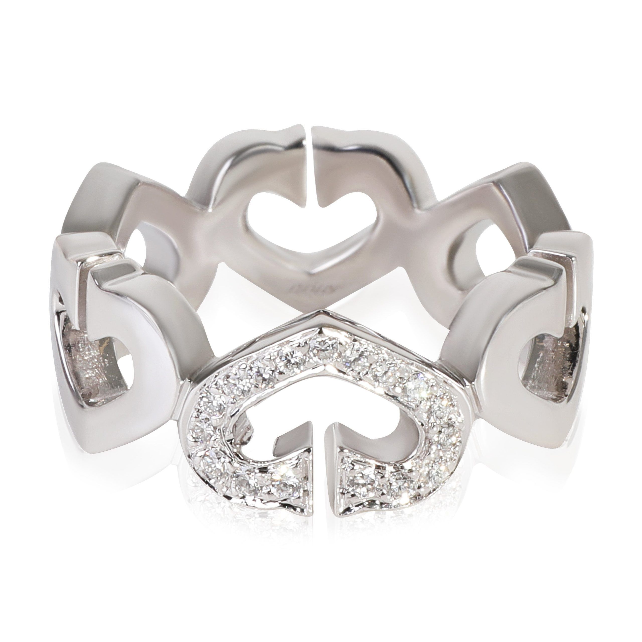 Cartier C Heart of Cartier Diamond Ring in 18K White Gold 0.13 CTW