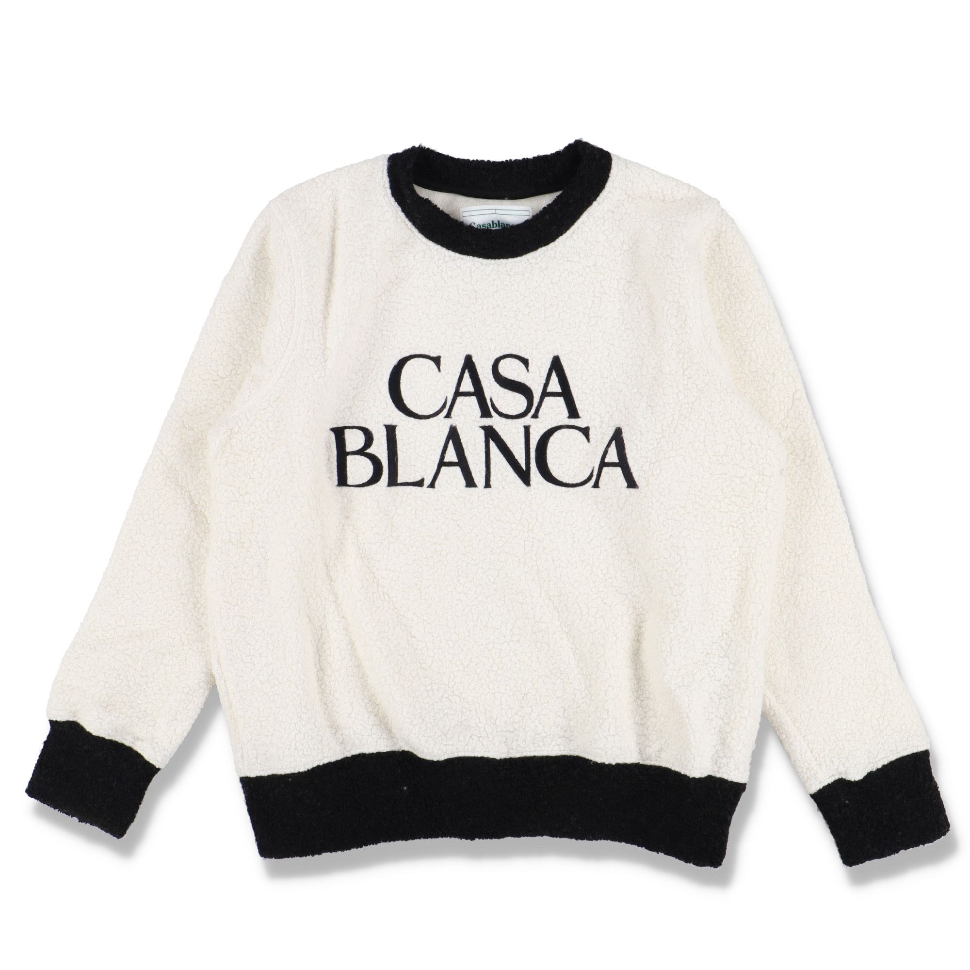 Casablanca White Two-Tone Fleece Logo Sweatshirt Size XS / US 0-2 / IT 36-38 - 2 Thumbnail