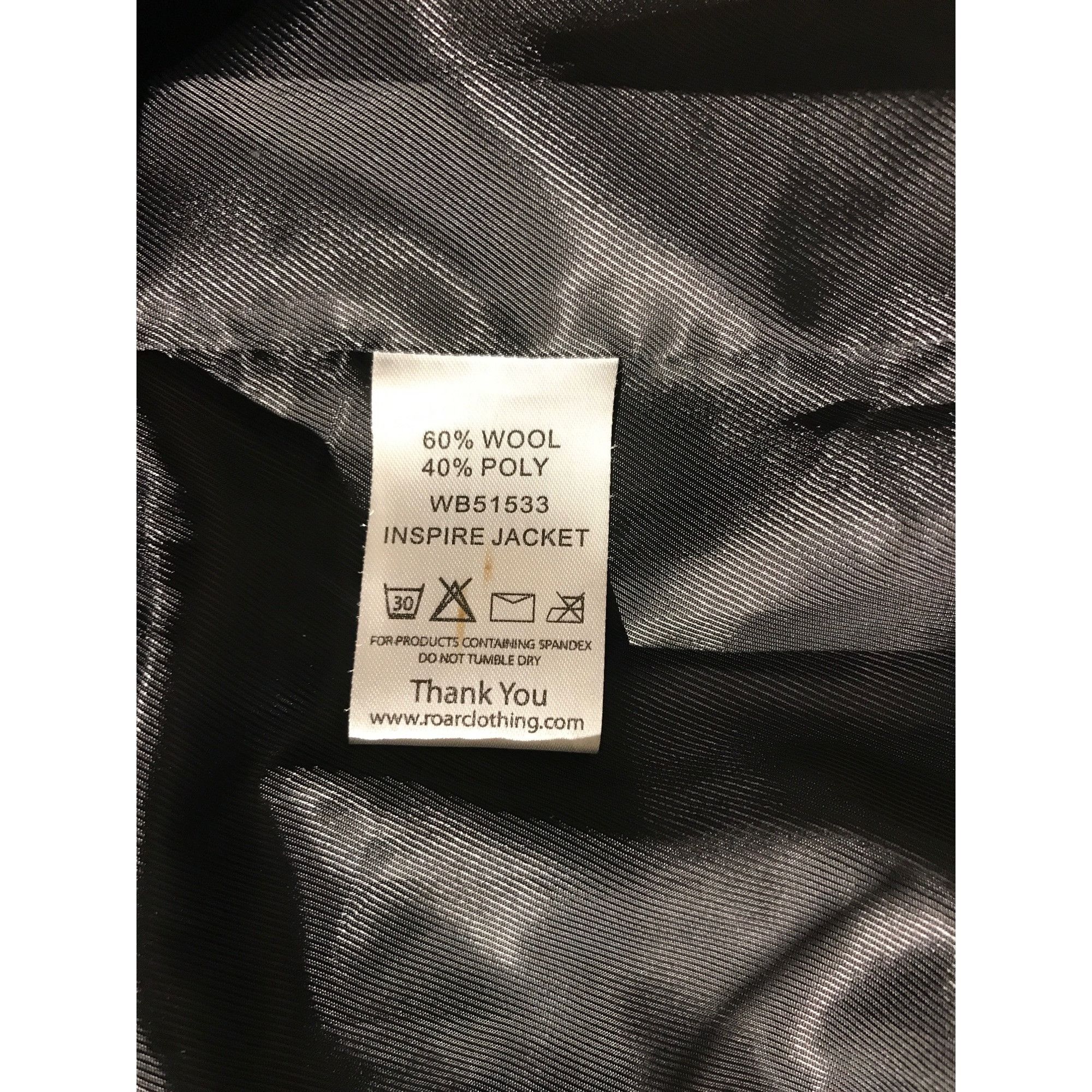 Roar Roar Inspire Men's Black Wool Blend Jacket With Embroidery Size US M / EU 48-50 / 2 - 4 Thumbnail