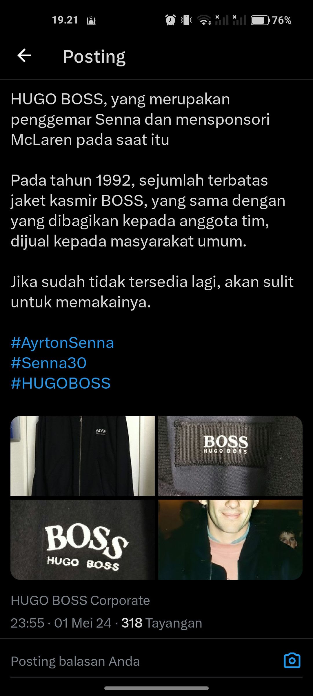 Hugo Boss Vintage bomber jacket hugo boss x loro piana Size US L / EU 52-54 / 3 - 10 Thumbnail