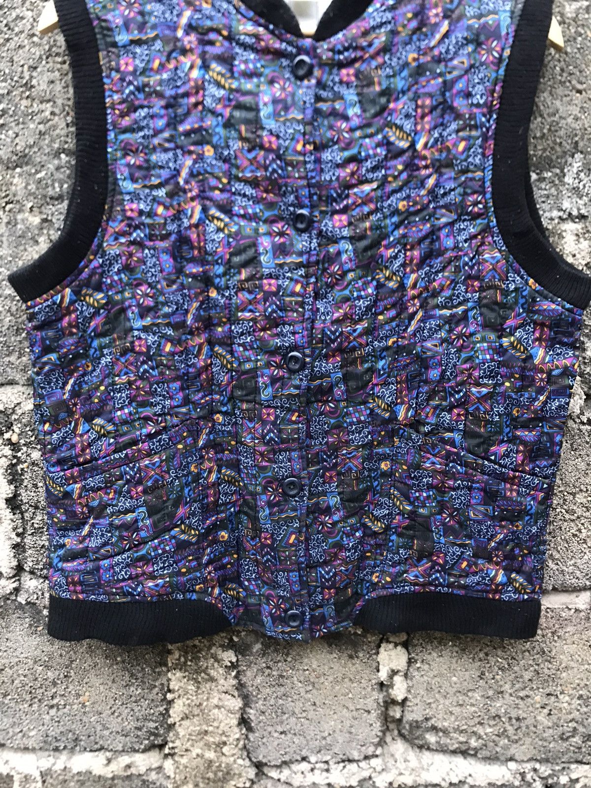 Japanese Brand × Vintage Vintage Ajrakh Block Quilted Vest Size US M / EU 48-50 / 2 - 5 Thumbnail