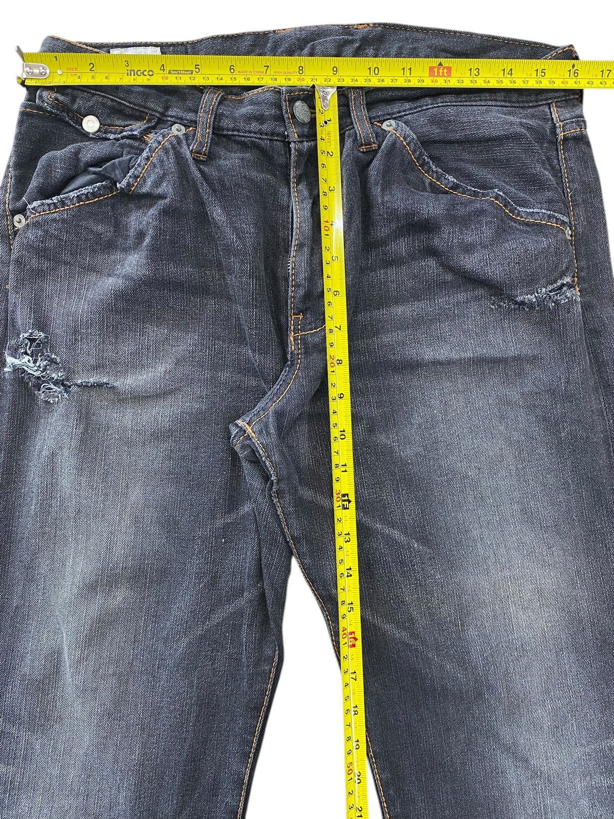 Takeo Kikuchi Takeo Kikuci Blue Wash Style Straight Leg Jeans Size US 32 / EU 48 - 6 Thumbnail