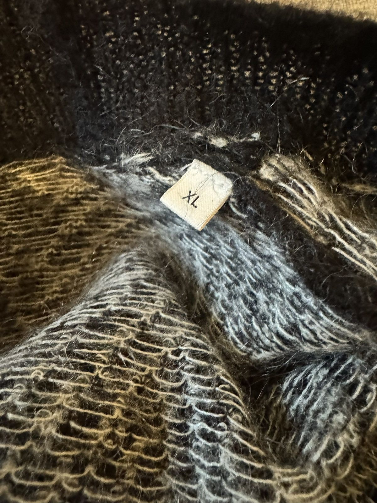 NN07 Zebra striped mohair cardigan Size US XL / EU 56 / 4 - 4 Thumbnail
