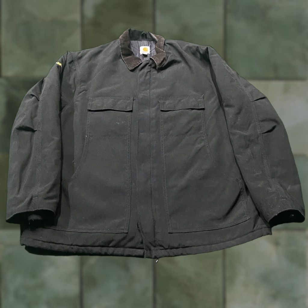 Carhartt VINTAGE Carhartt Jacket Mens XL Black Canvas Quilted Lined Work Coat Size US XL / EU 56 / 4 - 1 Thumbnail