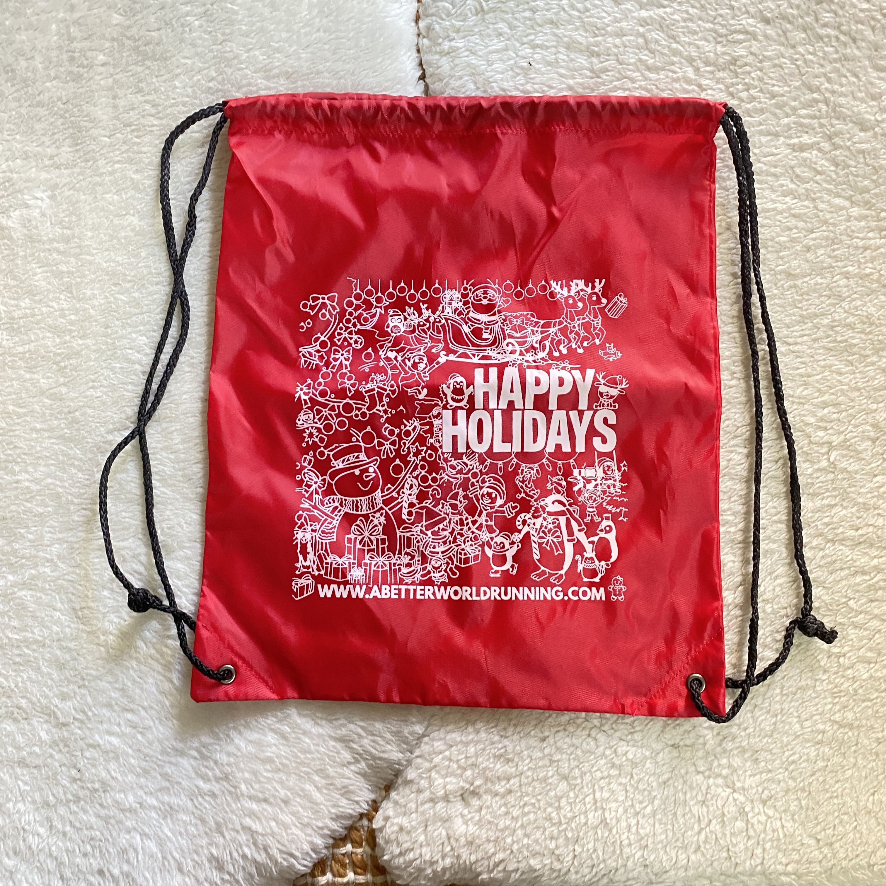 Other Red “Happy Holidays” Drawstring Bag – Brand New Size ONE SIZE - 2 Thumbnail