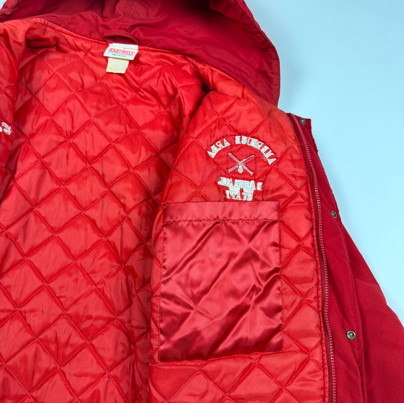 Vintage Vtg 90s Baseball Jacket XL Red USA Made Hartwell Ambridge Size US XL / EU 56 / 4 - 11 Thumbnail