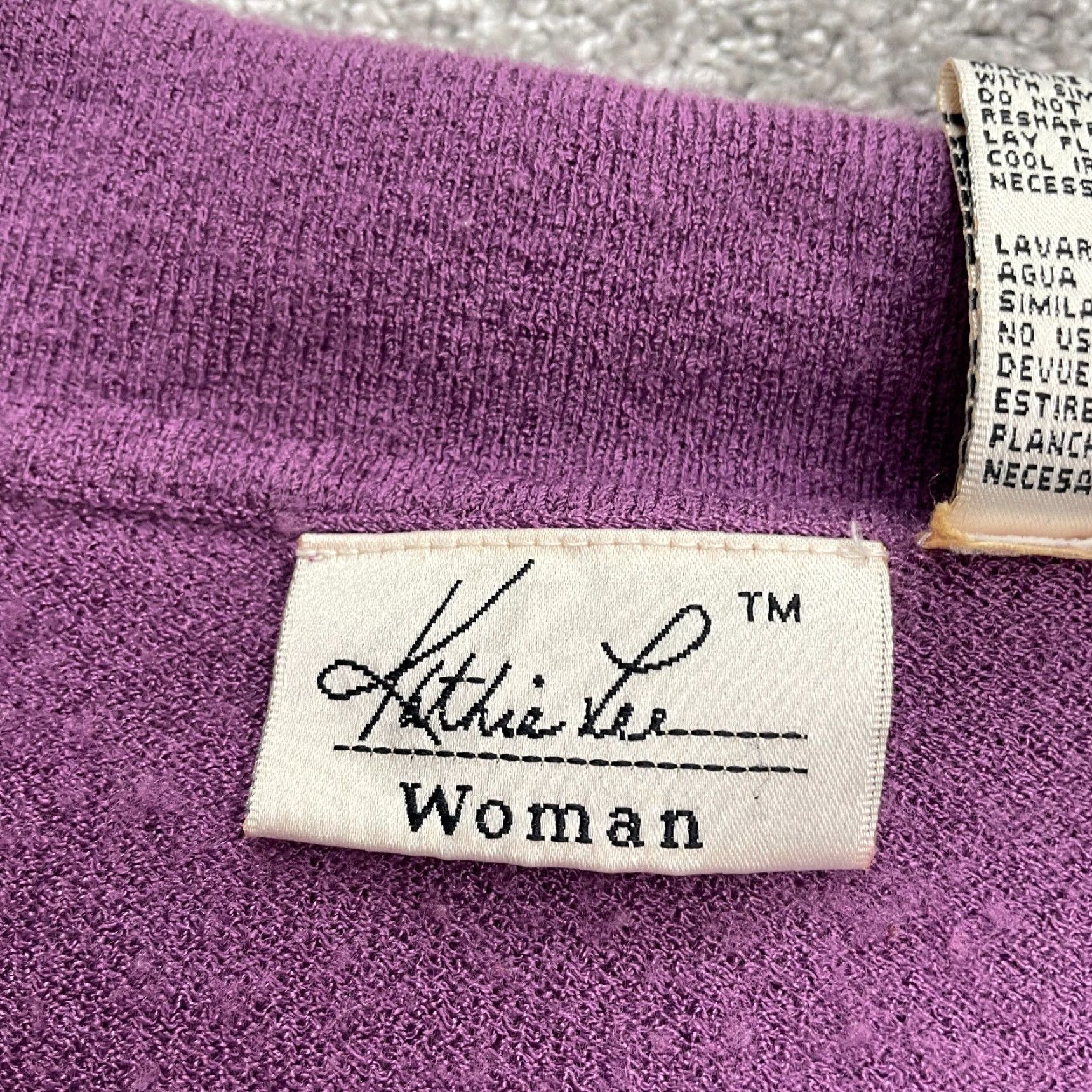 Lee Kathie Lee Sweater Vest Plus Size 26W Purple Sleeveless Collared Knit Casual Womens Size 4XL / US 24-26 - 4 Thumbnail