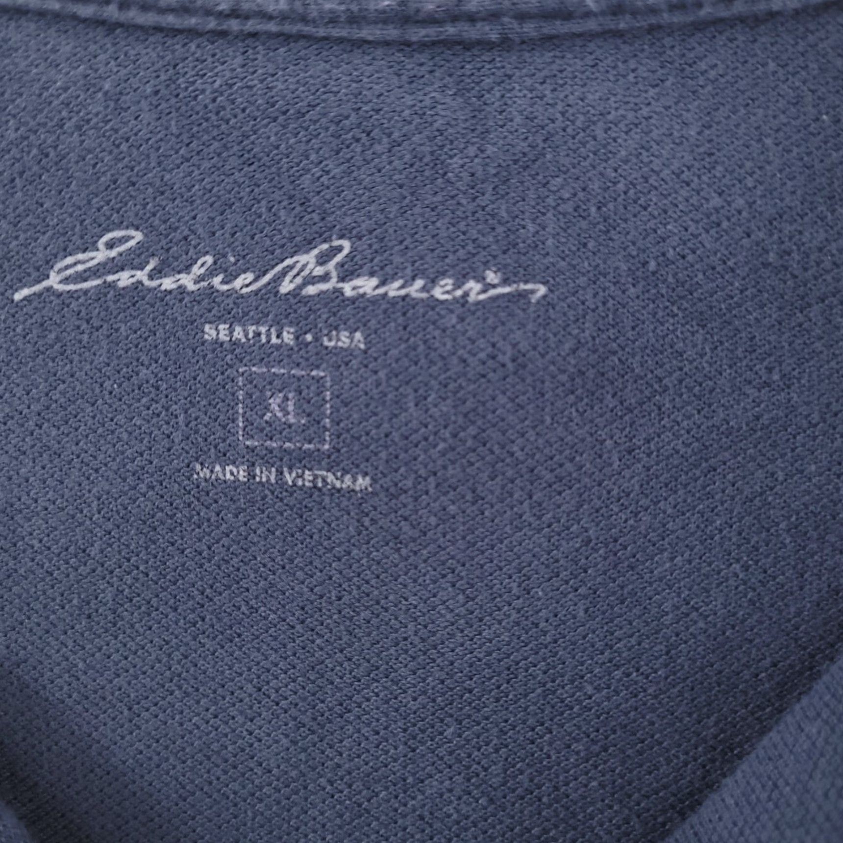 Eddie Bauer VINTAGE Eddie Bauer Polo Shirt mens XL Blue Long Sleeve Distressed Collared Size US XL / EU 56 / 4 - 3 Thumbnail