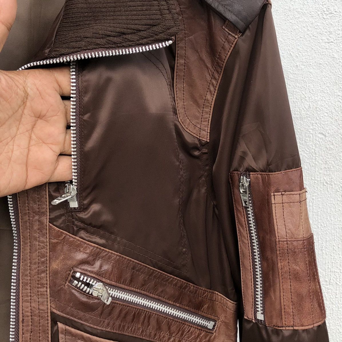 JACKROSE Jack Rose Maison Mix Leather Multi Zipper Type Jacket Size US M / EU 48-50 / 2 - 6 Thumbnail
