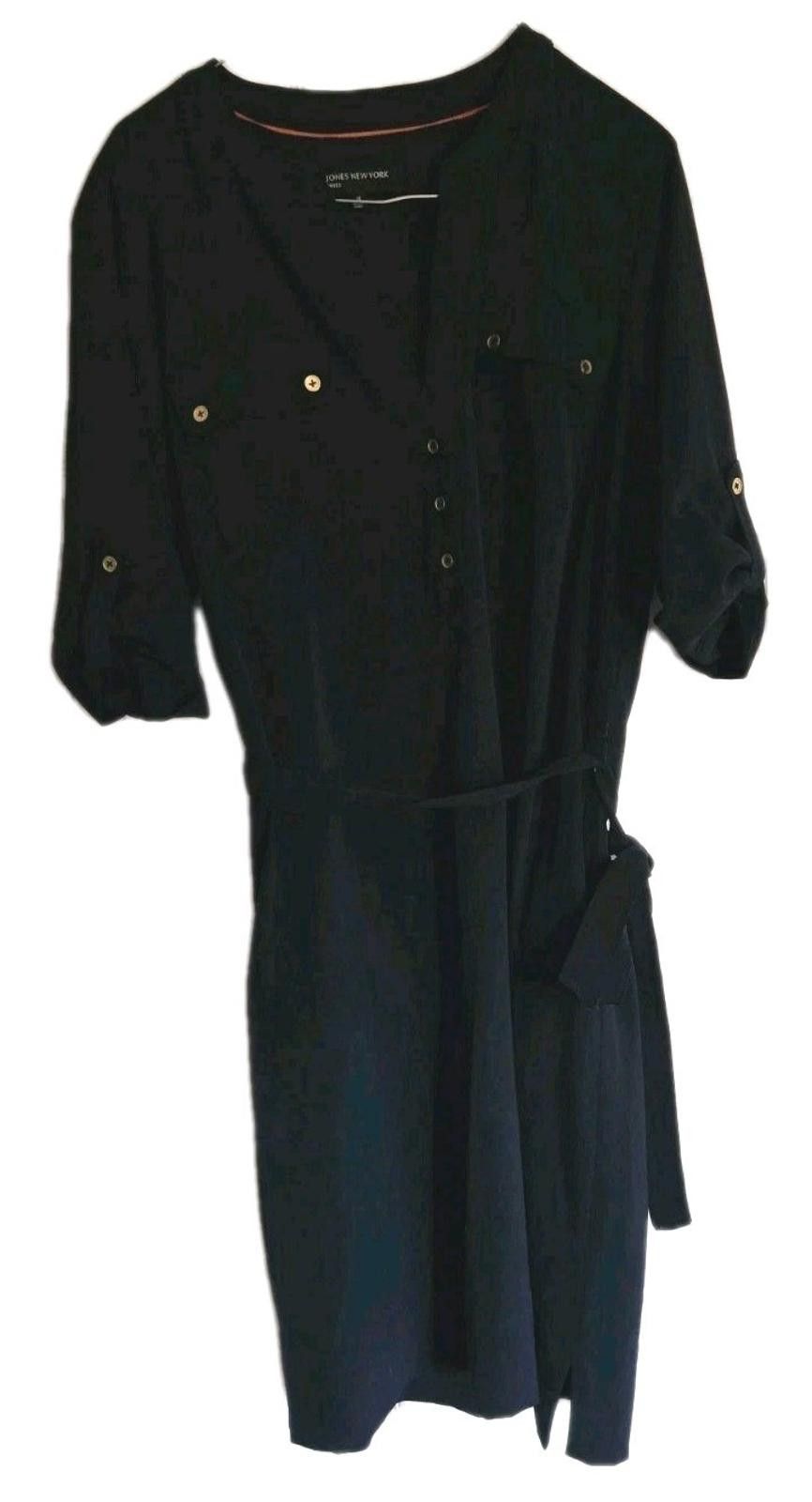 Jones New York Jones New York Belted Black Shirt Dress Womens Size 14 Mid Size XL / US 12-14 / IT 48-50 - 1 Thumbnail