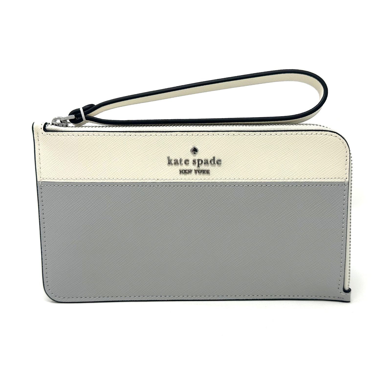 Kate Spade Kate Spade Lucy Medium L-Zip Wristlet in Platinum Grey KD545 Size ONE SIZE - 1 Thumbnail