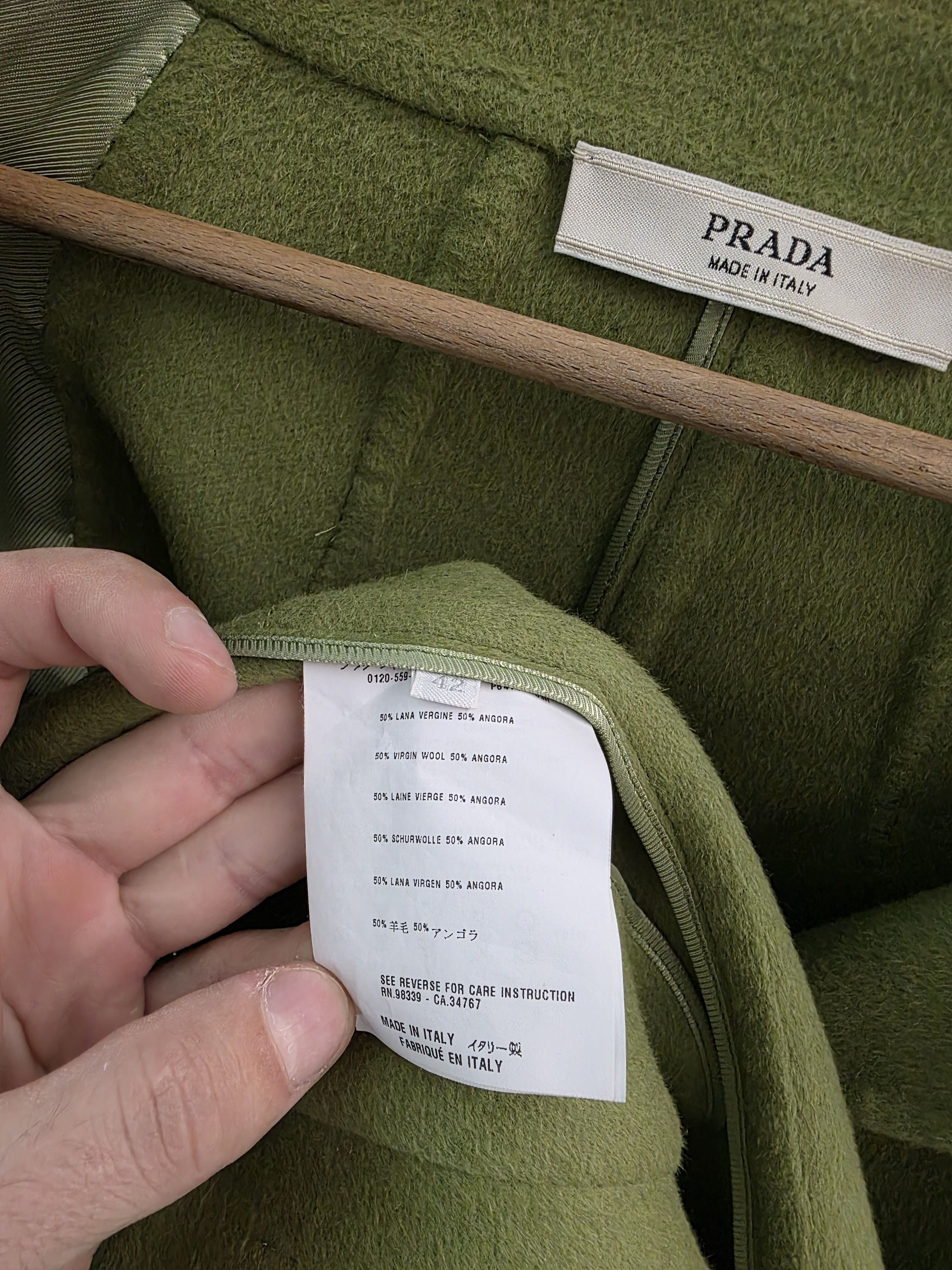 Prada PRADA Vintage Virgin Wool Angora Green Coat perfect conditio Size M / US 6-8 / IT 42-44 - 9 Thumbnail