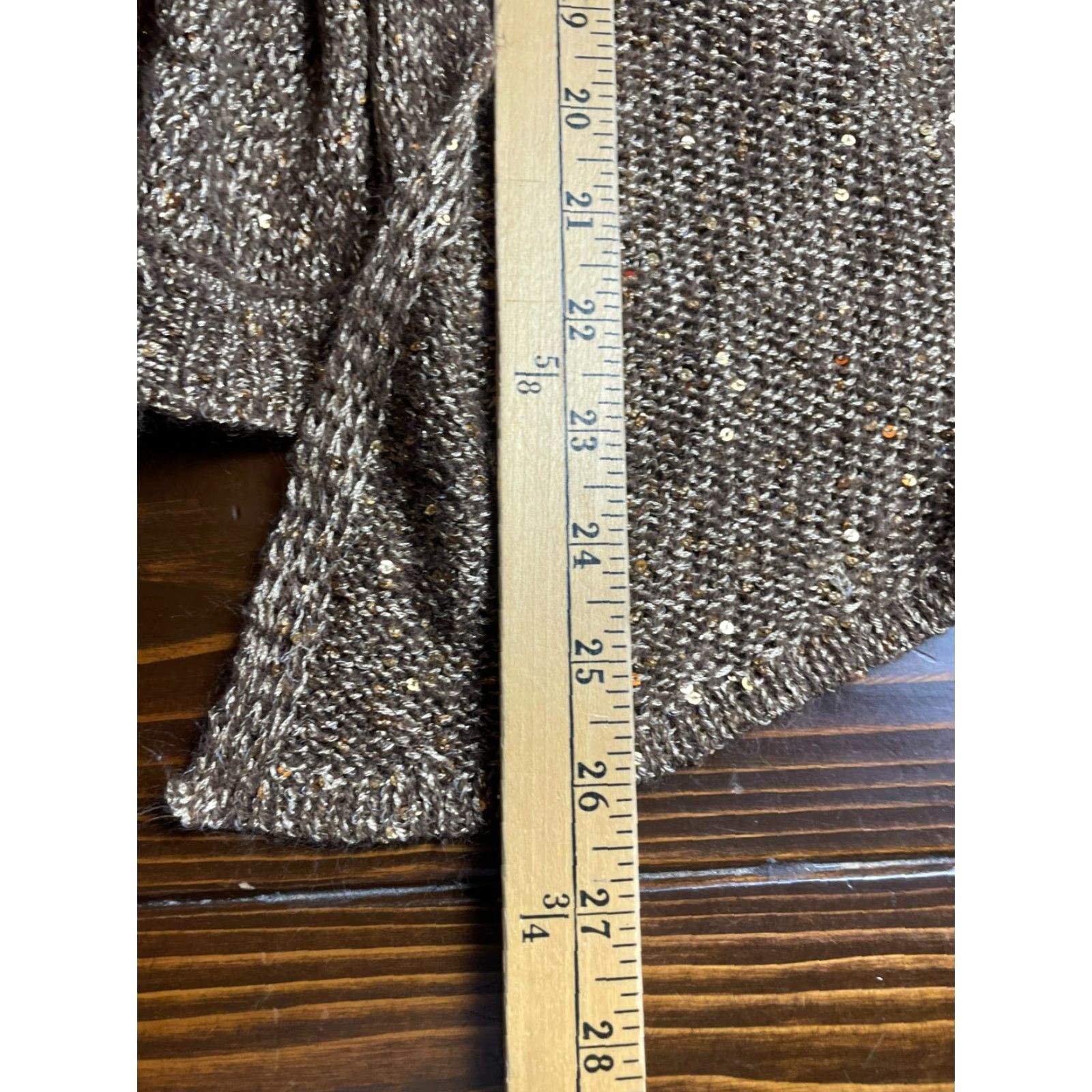 Apt. 9 Apt. 9 Sweater Cardigan Women's M Gold Sequin Open Casual Layering Sweater Womens Size M / US 6-8 / IT 42-44 - 4 Thumbnail