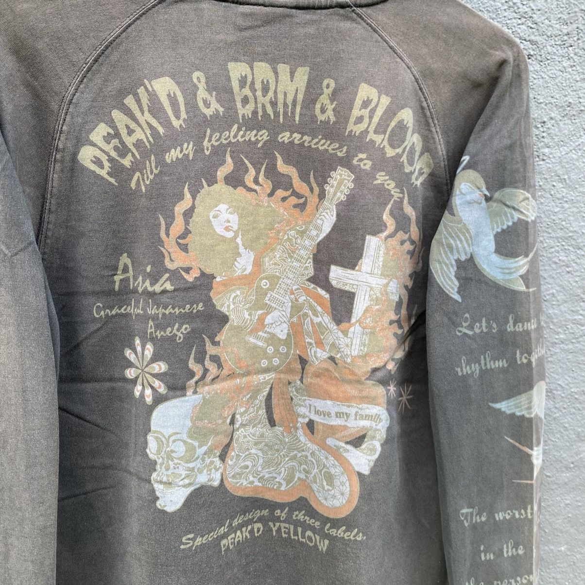 Tedman Thrashed Faded Vintage Peak’D Yellow Tedman Long Sleeve Tee Size US M / EU 48-50 / 2 - 3 Thumbnail