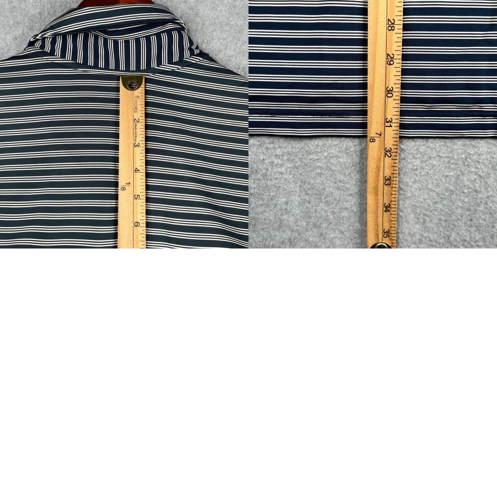Adidas Adidas Polo Shirt Large Navy Blue White Striped Performance Casual Stretch Mens Size US L / EU 52-54 / 3 - 8 Thumbnail