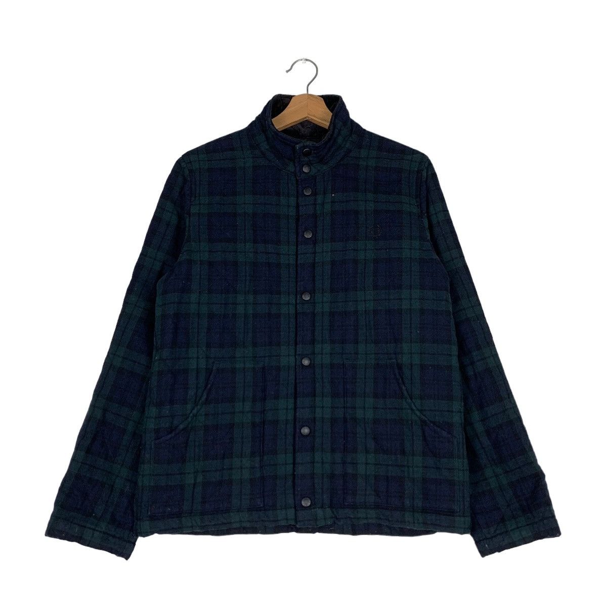 Fred Perry FRED PERRY Tartan Quilted Lined Wool Jacket #0475-C22 Size US M / EU 48-50 / 2 - 1 Thumbnail